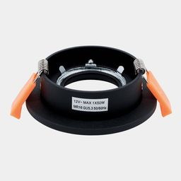 Встраиваемая рамка MR16 матовый черный, вид сбоку