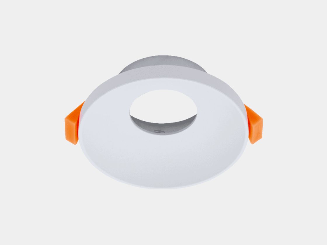 Встраиваемая рамка MR16 матовая белая, вид спереди