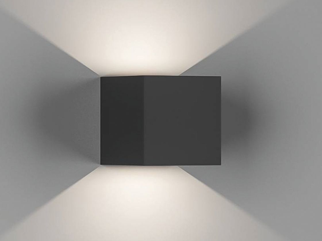 Вид сверху настенного светильника, двусторонняя засветка