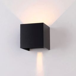 Черный настенный светильник куб, свет вверх и вниз