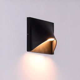 Черный настенный LED светильник, направленный свет вниз