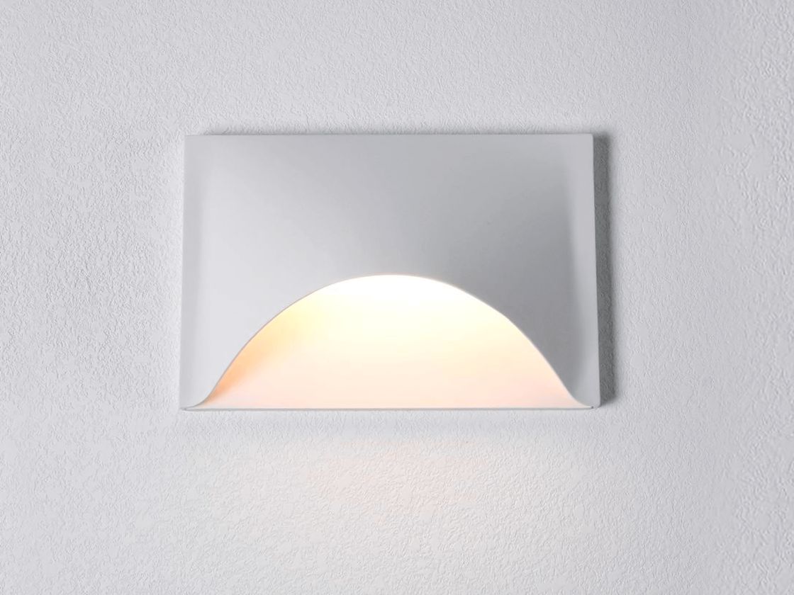 Настенный LED светильник белый, прямоугольный корпус, теплый свет