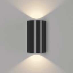 Настенный LED светильник черный, двунаправленный свет вверх-вниз