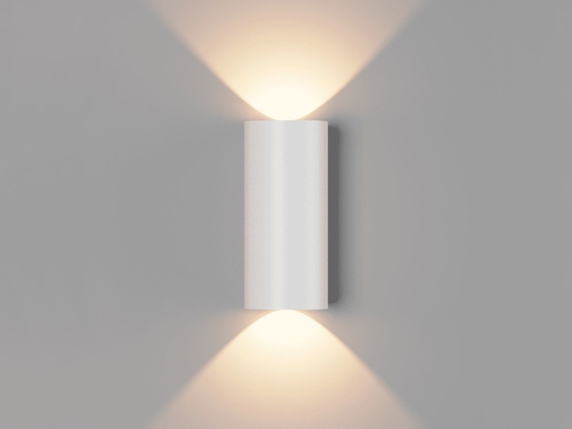 Настенный светильник белый, двусторонний свет вверх вниз