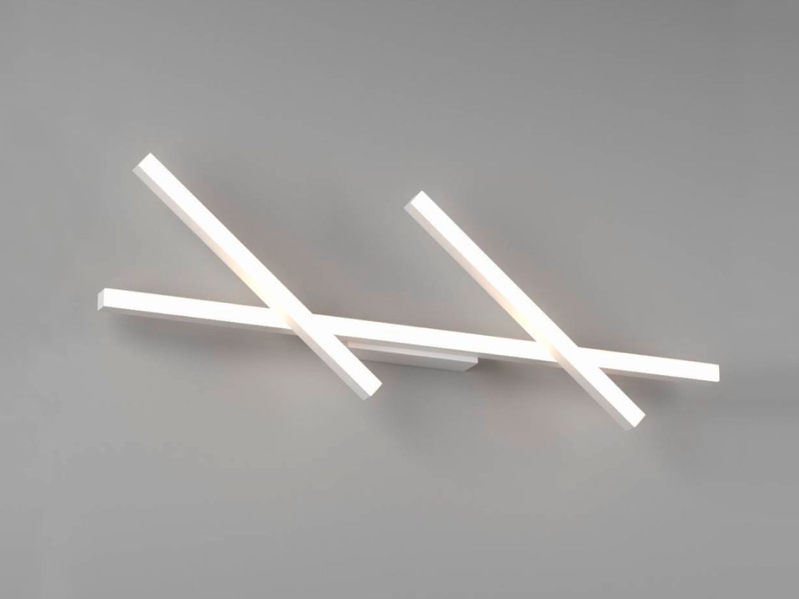 Светильник настенный белый в интерьере, тёплое свечение