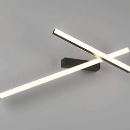 Настенный LED светильник черный, две световые планки