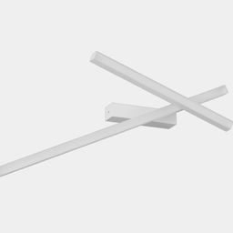 Белый настенный LED светильник, две пересекающиеся планки