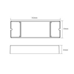 Ультратонкий блок питания для светодиодных лент в металлическом корпусе, IP20, 200W, 24V, XT-200-24