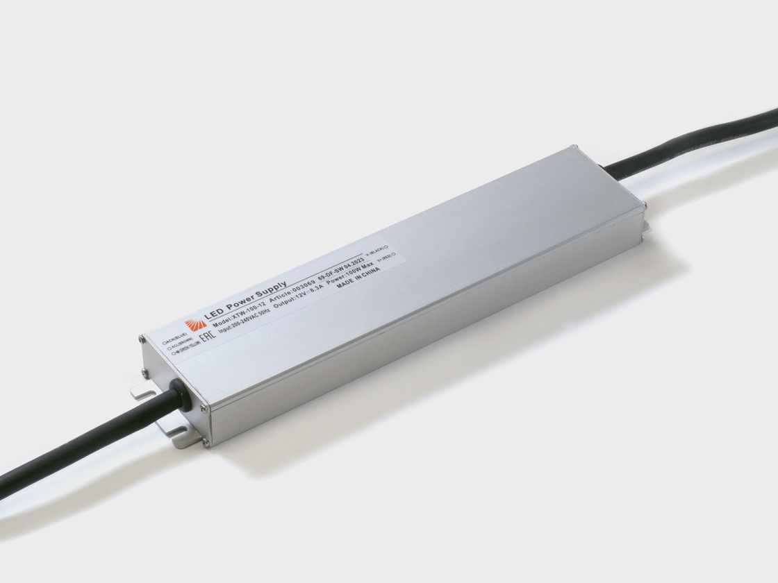 Ультратонкий герметичный блок питания XTW-100-12, вид сбоку