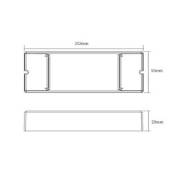 Ультратонкий блок питания для светодиодных лент в металлическом корпусе, IP67, 100W, 24V, XTW-100-24
