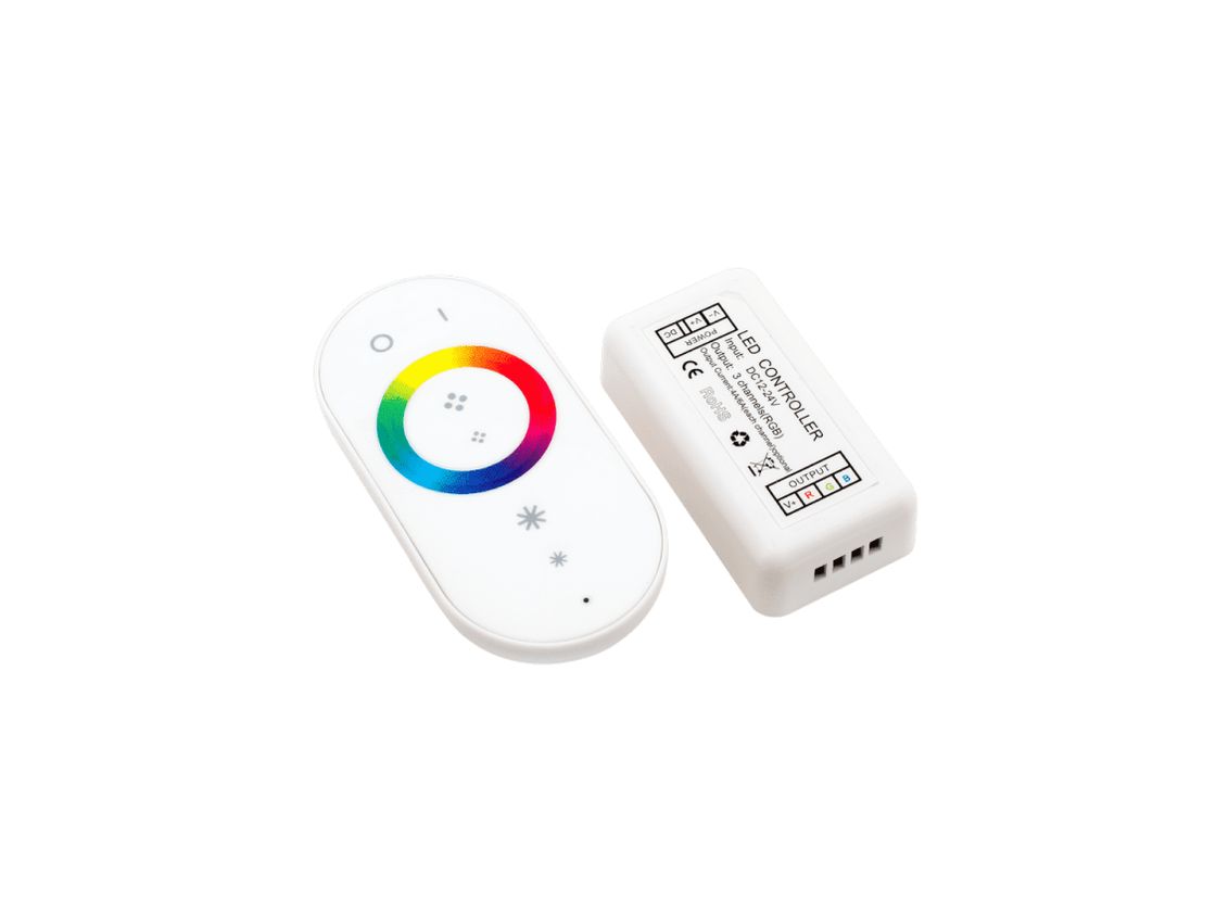 RF RGB контроллер и сенсорный пульт, белый корпус