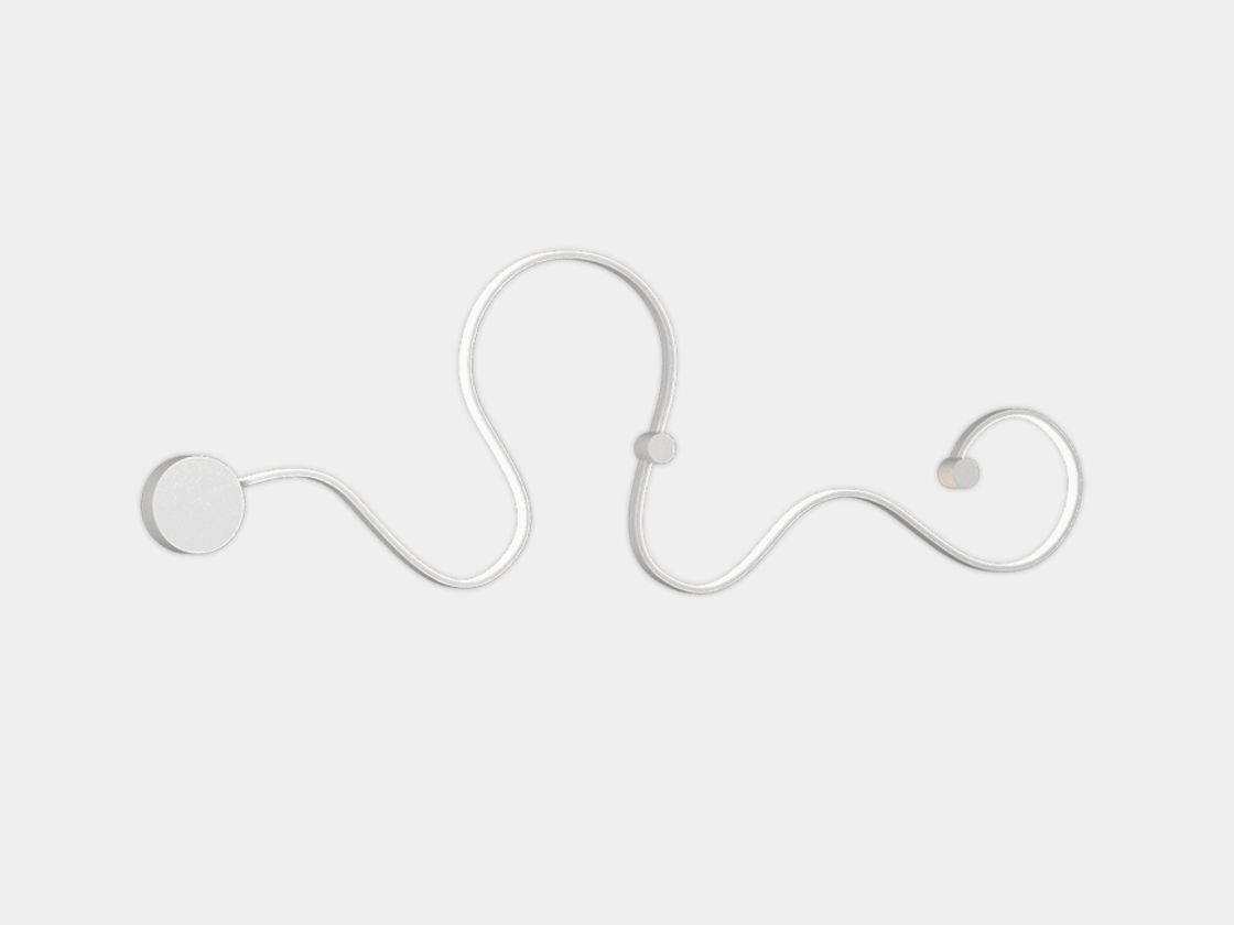 Настенный светильник LINE A белый, волнообразная линия