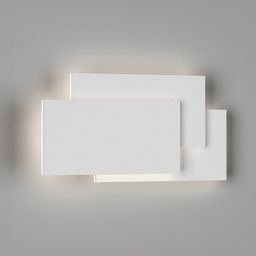 Белый настенный светильник GW, вид спереди, подсветка