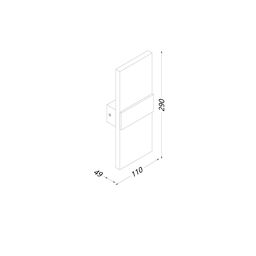 Светильник настенный GW KASPER 6 Вт, GW-3250-6-SL-WW