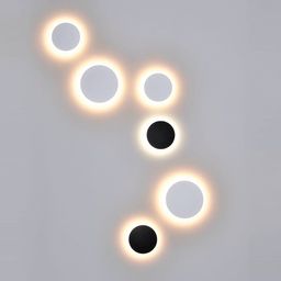 Круглые настенные светильники, свечение по периметру, разные цвета