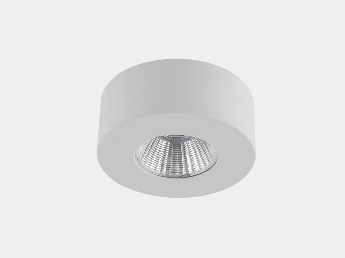 Белый накладной потолочный светильник цилиндр с линзой