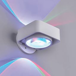 Настенный светильник GW белый, RGB подсветка, вид под углом