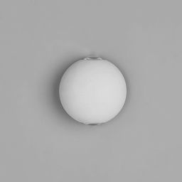 Белый настенный светильник, вид спереди на стене