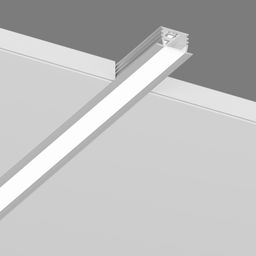 Встраиваемый профиль с бортиками, пример установки в паз