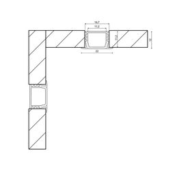 Профиль алюминиевый SWG, RC-2212