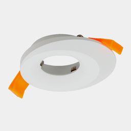 Встраиваемая рамка MR16 белая, боковой ракурс с пружинами