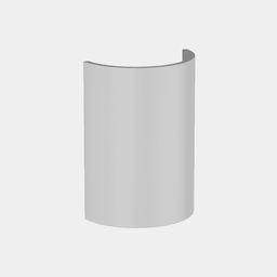 Белый настенный светильник, вид сбоку, корпус алюминий