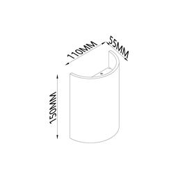 Светильник настенный GW TUBE черный, 4000K, GW-6805-6-BL-NW