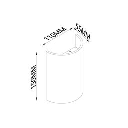 Светильник настенный GW TUBE черный, 4000K, GW-6805-6-BL-NW