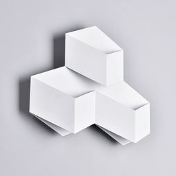 Белый настенный светильник PALMIRA, геометрический корпус, вид сверху