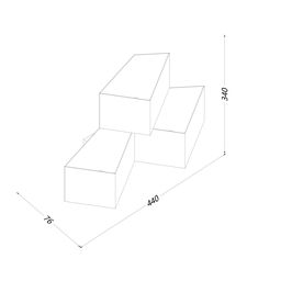 Светильник настенный GW PALMIRA белый, 9 Вт, 3000K, GW-1101-3-9-WH-WW
