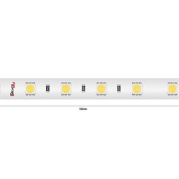 Светодиодная лента LUX, 5050, 60 LED/м, 14,4 Вт/м, 24В, IP65, Теплый белый (2700K), DSG560-24-WW-65