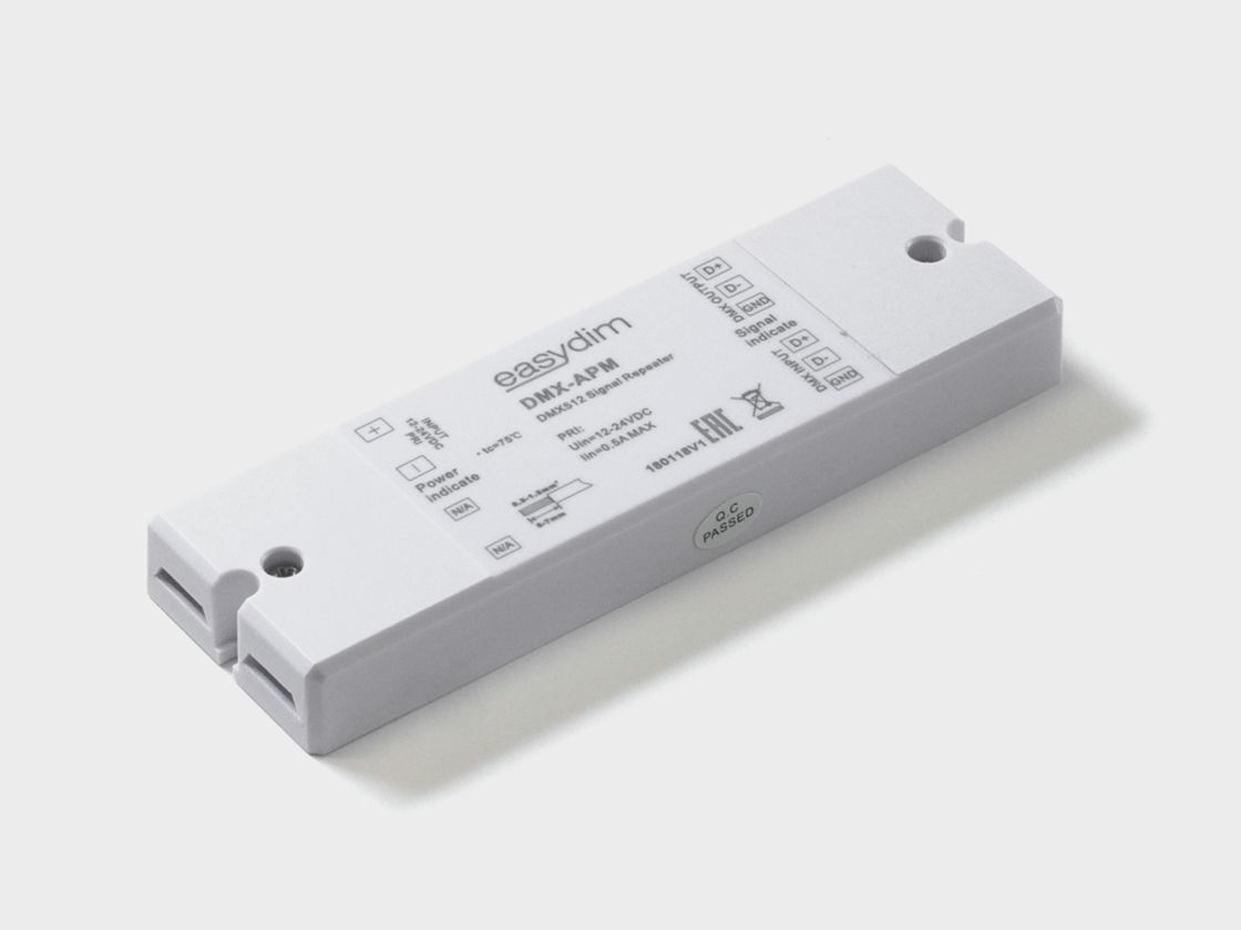 Усилитель DMX EasyDim, маркировка и схема подключения