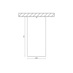 Габаритный чертеж светильника Villy, диаметр 65 мм
