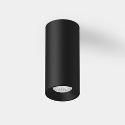 Накладной светильник Villy черный цилиндрический корпус, вид спереди