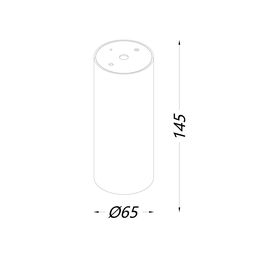 Светильник VILLY, потолочный накладной, 15Вт, 3000K, Белый, VL-BASE-WH-WW