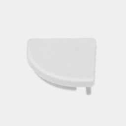 Белая заглушка для профиля BEST 1616, вид сбоку