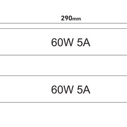 Блок питания сверxтонкий для светодиодных лент, 60W, 12V, L-60-12