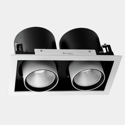 Встраиваемый светильник SPL, вид спереди с рамкой