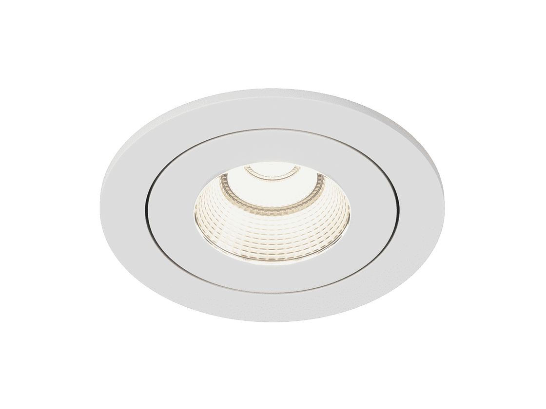 Встраиваемый потолочный светильник белый, вид спереди