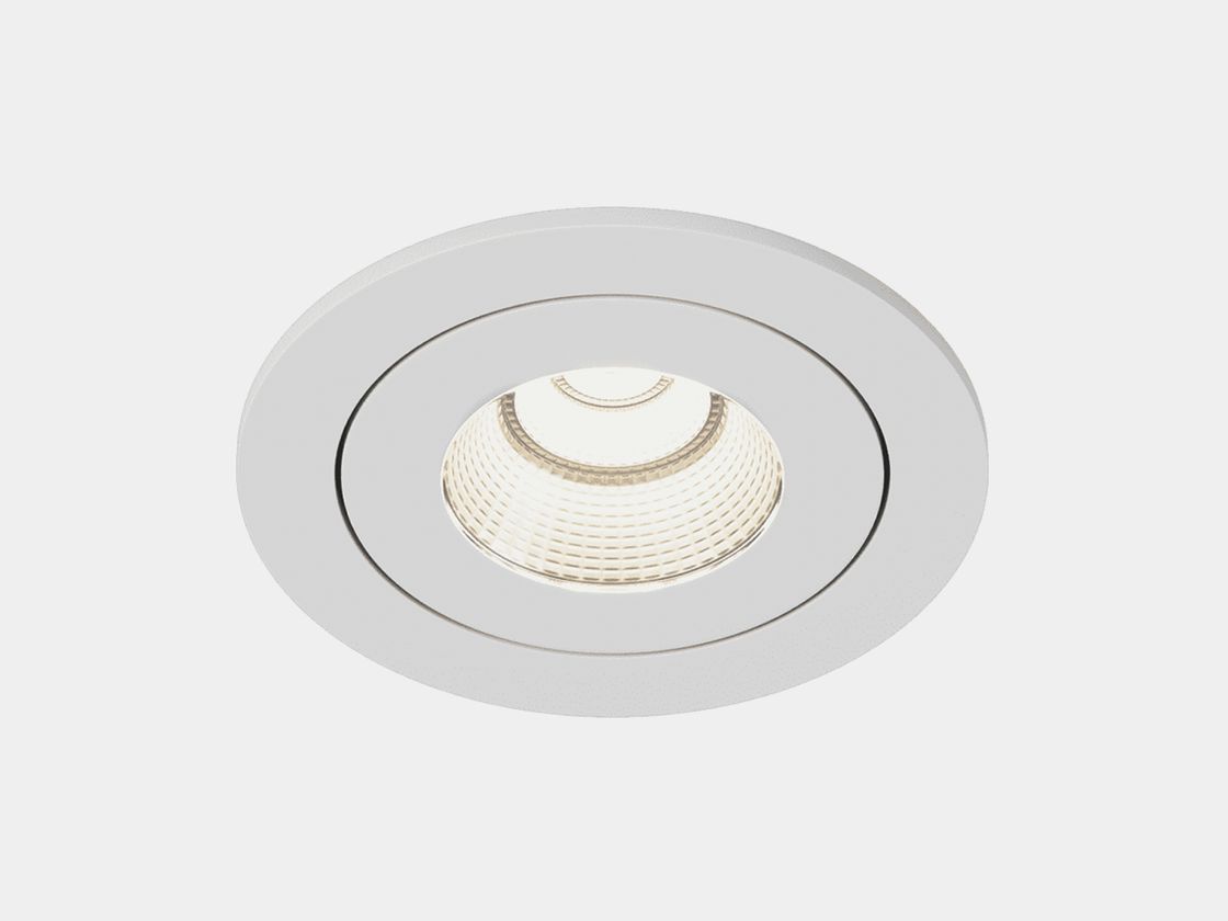 Встраиваемый потолочный светильник белый, вид спереди