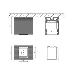 Светильник для трека SY черный, 2 Вт, нейтральный свет, SY-601231-BL-2-NW