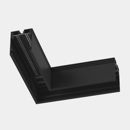 Коннектор угловой для трека SY, черный корпус, ракурс снизу