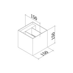 Светильник настенный JY BIG-KUB белый, LW-A803L-WH-WW