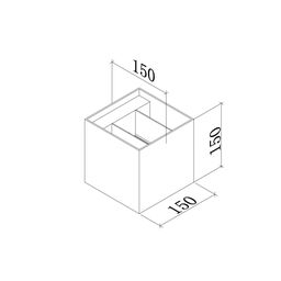 Светильник настенный JY BIG-KUB белый, LW-A803L-WH-WW
