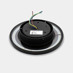 Тыльная сторона светильника с проводами и платой