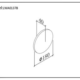 Светильник настенный JY CIRCUS-2 180 мм, LW-A0137B-BL-WW
