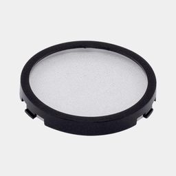 Рассеиватель стеклянный в круглой рамке, перспективный ракурс