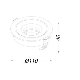 Корпус светильника потолочный встраиваемый  наклонный, COMBO10-WH, Белый, IP20, COMBO10-WH