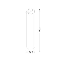 Светильник VILLY 2 удлинненный, потолочный накладной, 15Вт, 3000K, Белый, рекомендованное альтернативное крепление, VL-BASE2-WH-WW