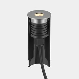 Корпус встраиваемого светильника с ребрами, кабель снизу